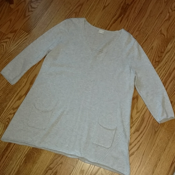 Poetry Fashion UK cotton pointelle sweater US 10